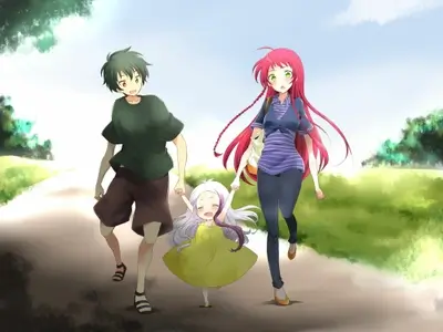Walking together along a sunny park path holding hands