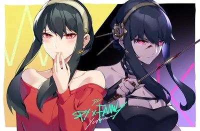 Yor Forger from Spy x Family in her innocent and assassin side