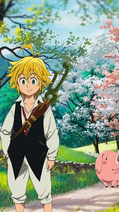 Young boy with blond hair standing in a beautiful garden