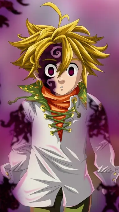 Young boy with spiky blond hair, half his face is dark purple