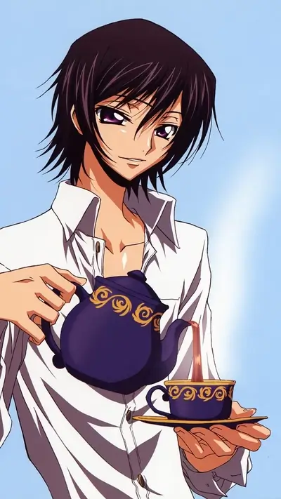 Young man pouring tea from a teapot