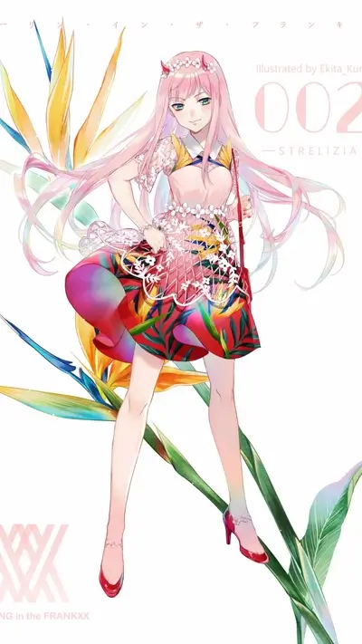Zero Two in a summer dress
